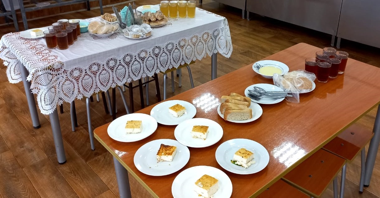 Школьная столовая.